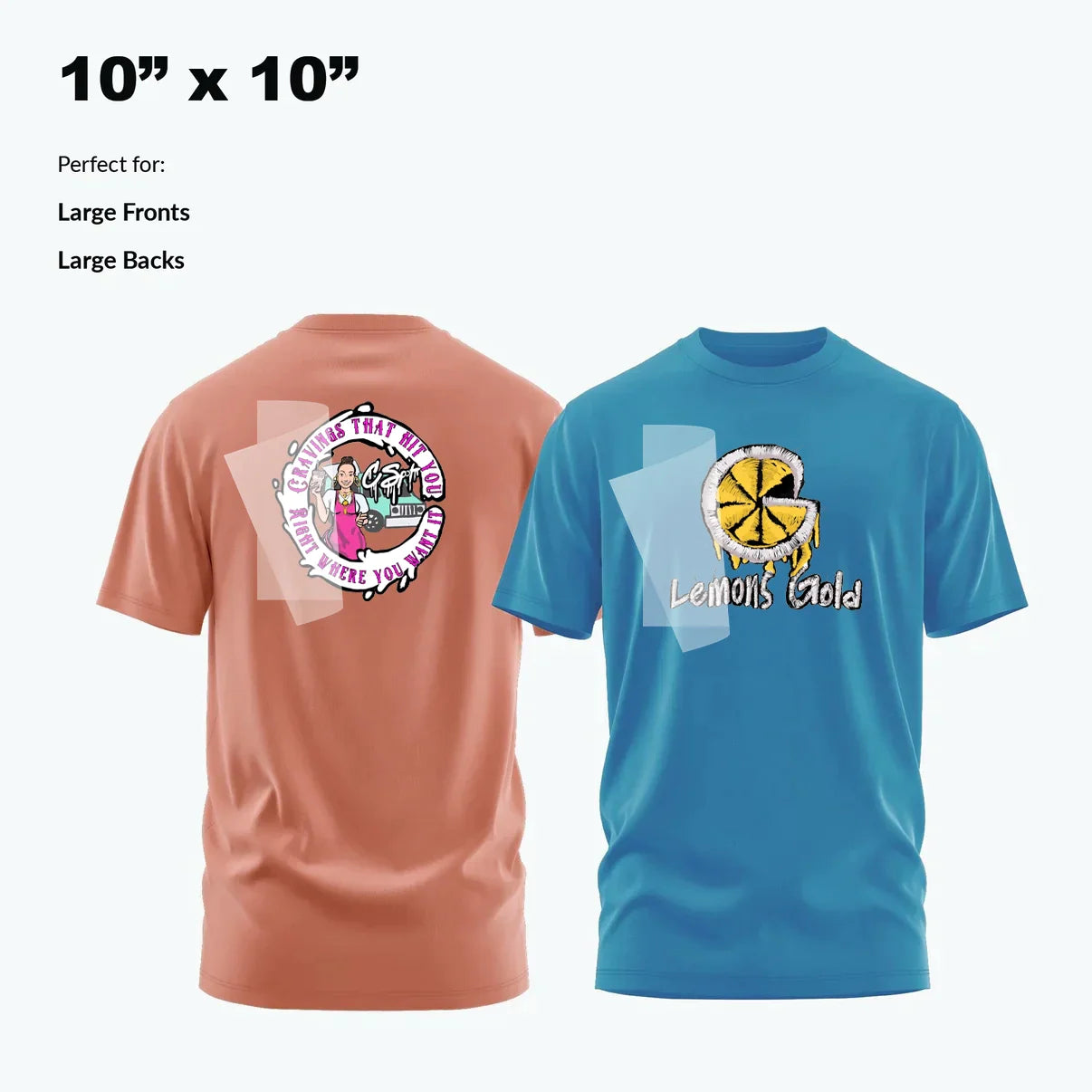 Custom Glow in the Dark DTF Transfer By Size