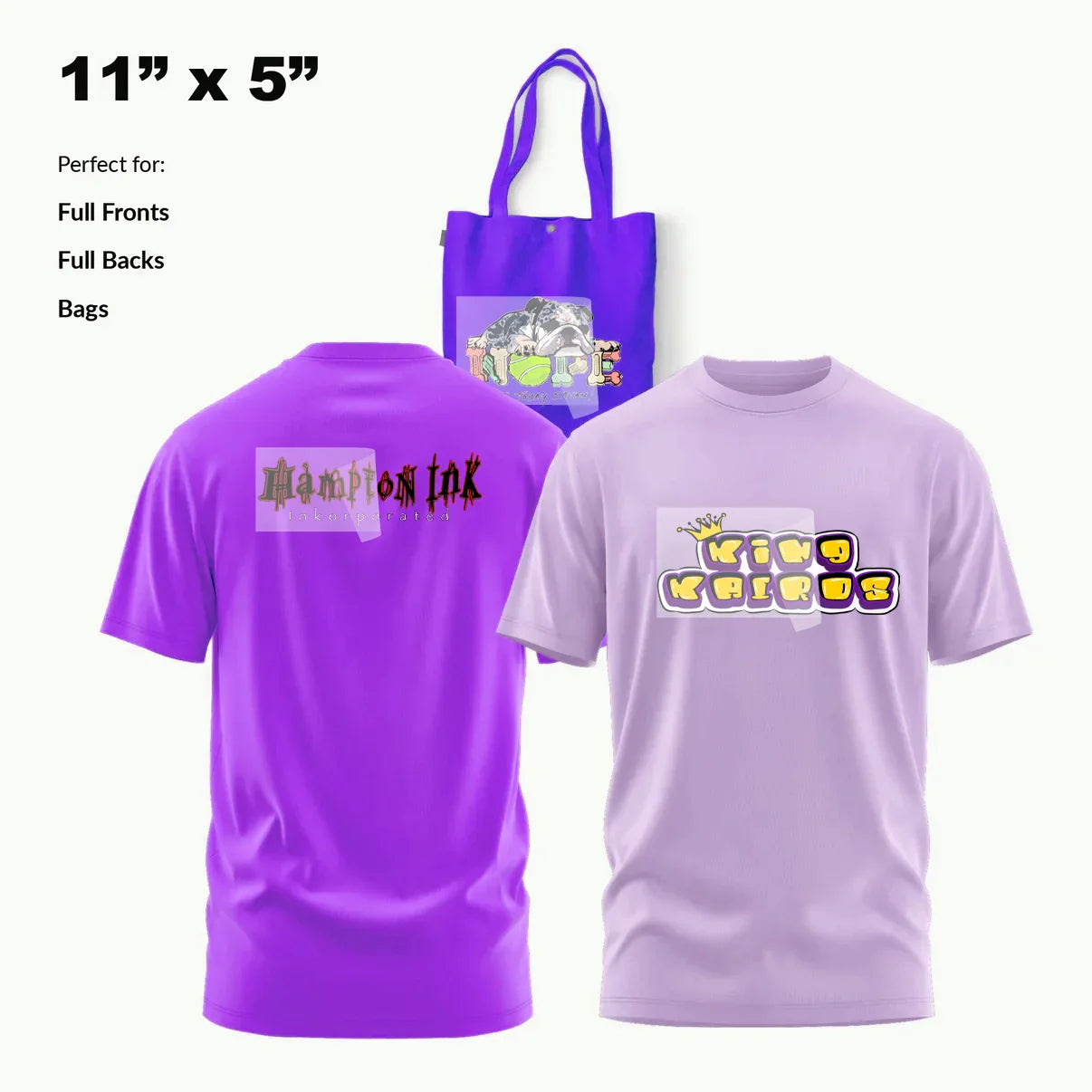 Custom Glow in the Dark DTF Transfer By Size