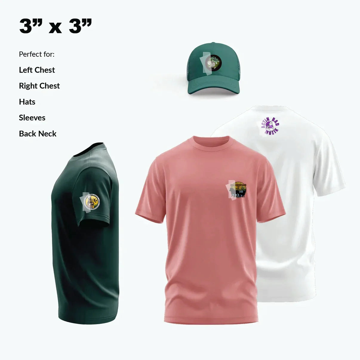 Custom Glow in the Dark DTF Transfer By Size