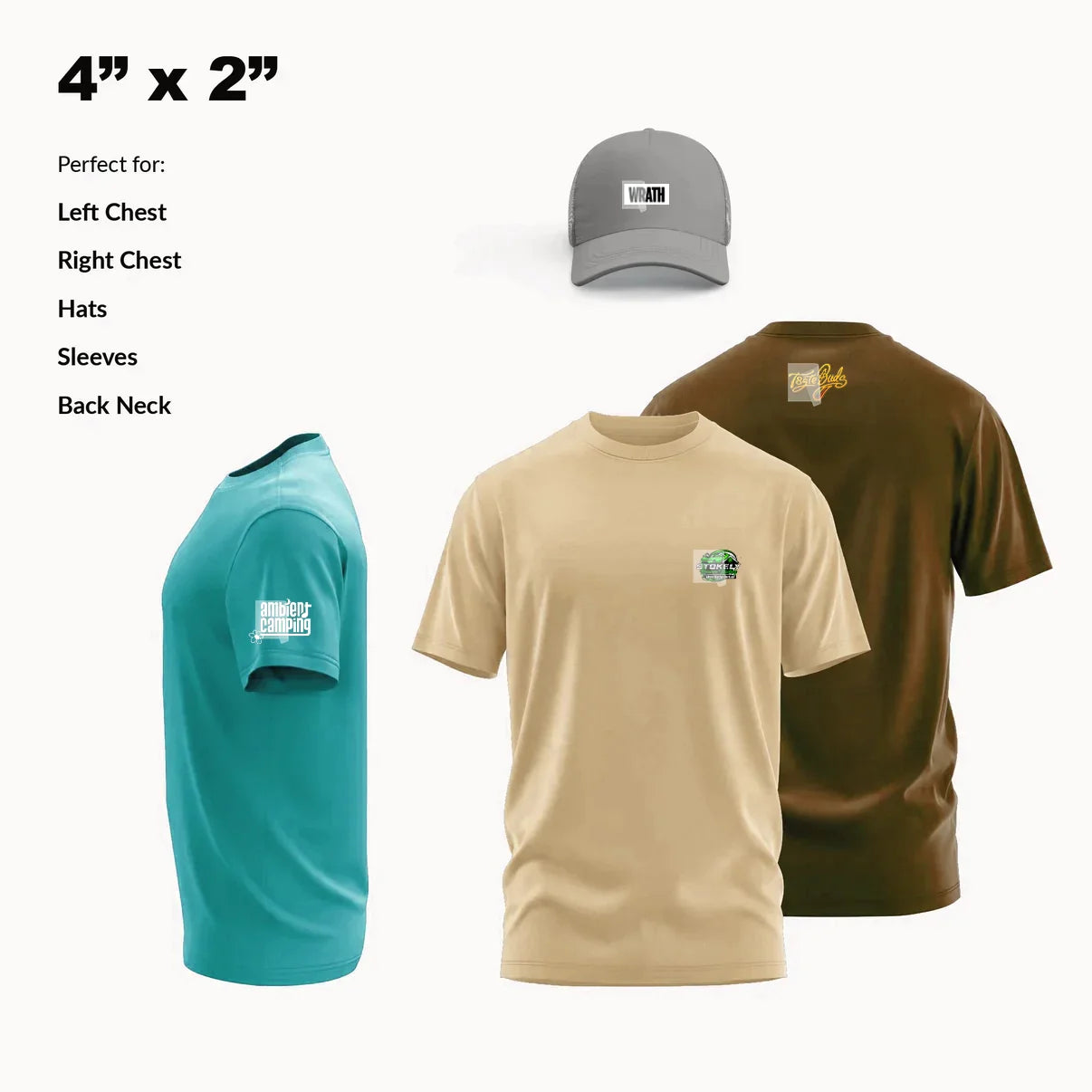 Custom Glow in the Dark DTF Transfer By Size