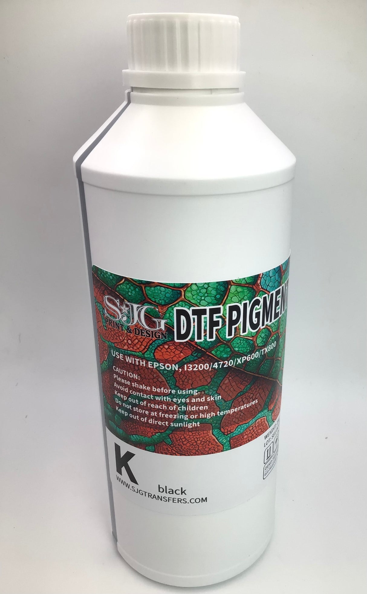 Black DTF Ink (K) – 1L Bottle (Deep and Crisp)