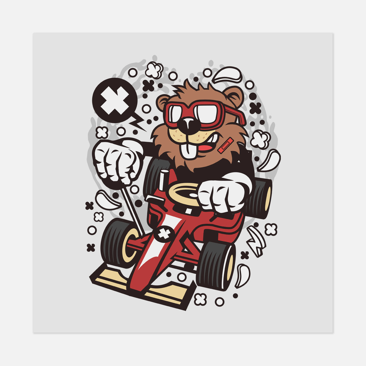 Beaver Racer DTF Transfer