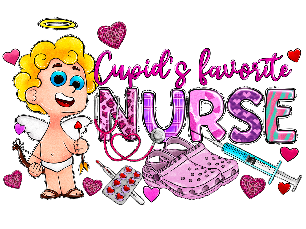 "Cupids Favorite Nurse" DTF TRANSFER