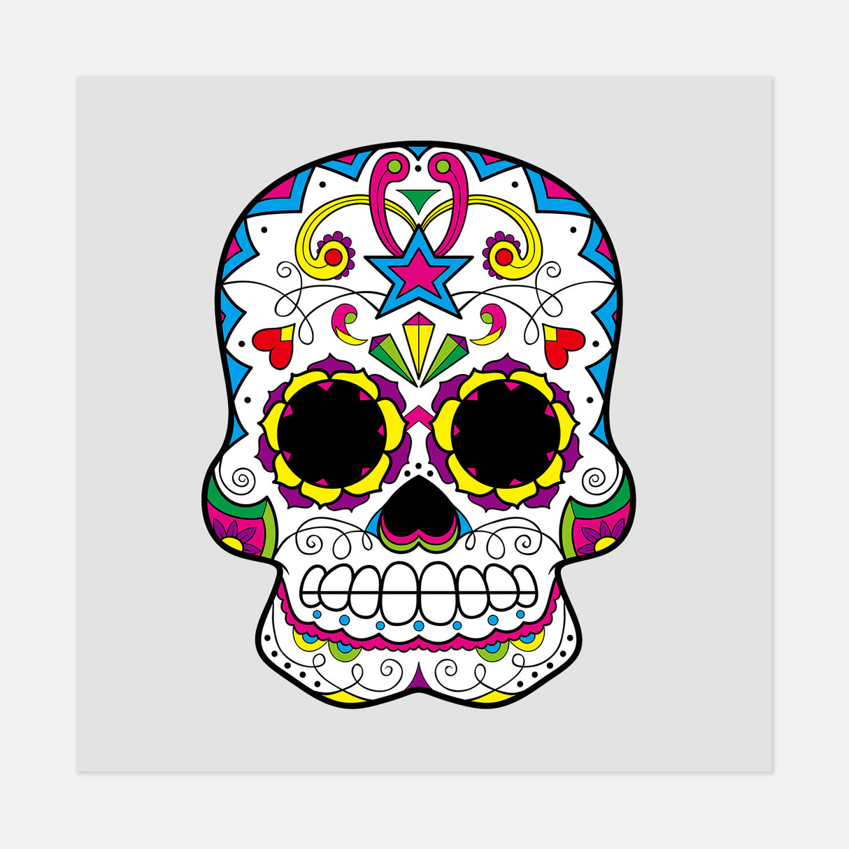 Dia De Los Muertos Skull 19 DTF Transfer