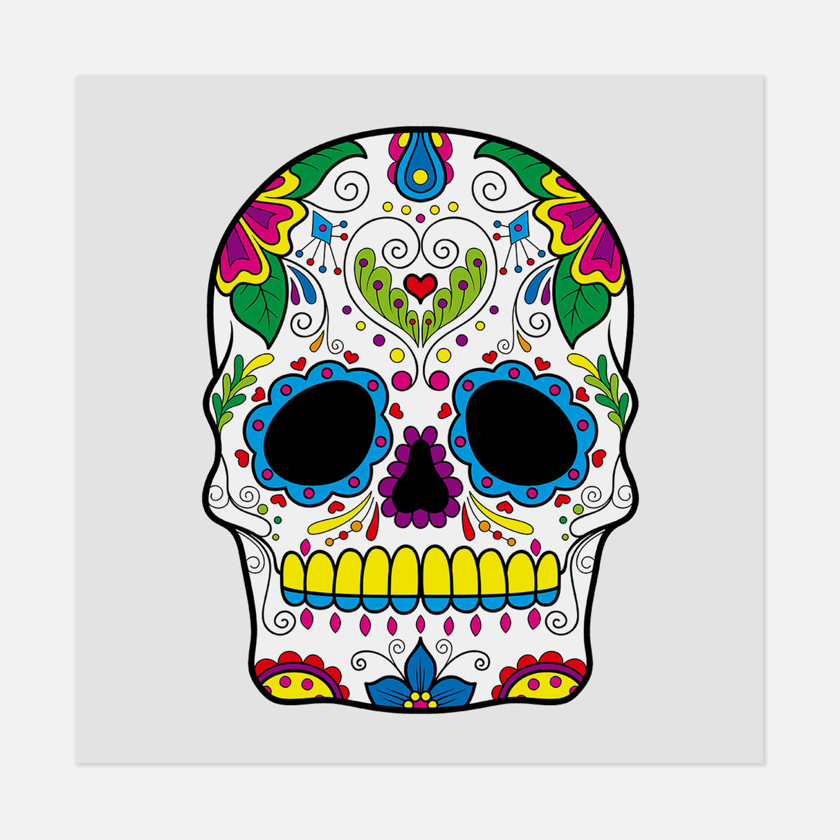 Dia De Los Muertos Skull 2 DTF Transfer
