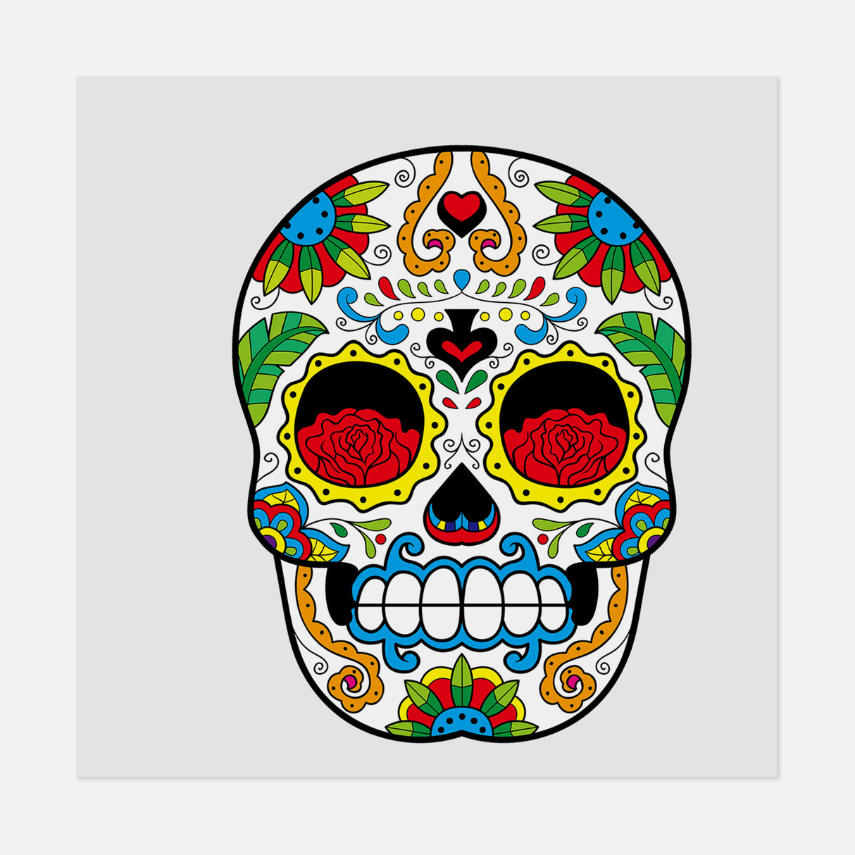 Dia De Los Muertos Skull 22 DTF Transfer