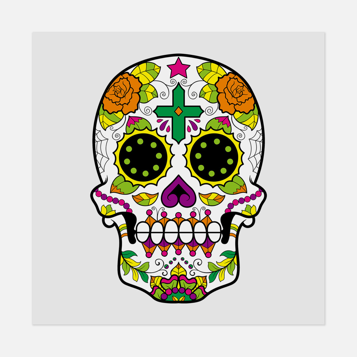 Dia De Los Muertos Skull 23 DTF Transfer