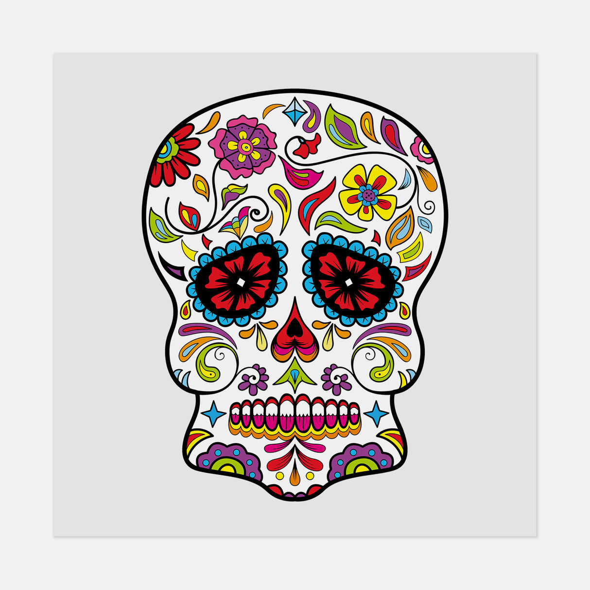 Dia De Los Muertos Skull 29 DTF Transfer