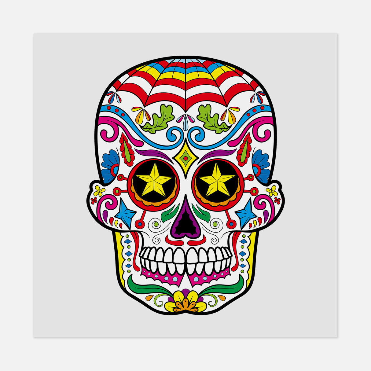 Dia De Los Muertos Skull 31 DTF Transfer