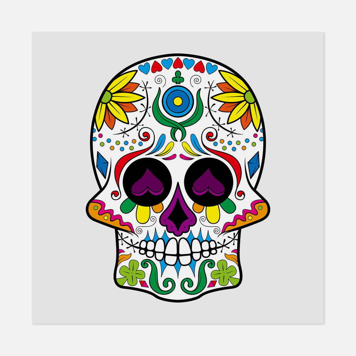 Dia De Los Muertos Skull 33 DTF Transfer