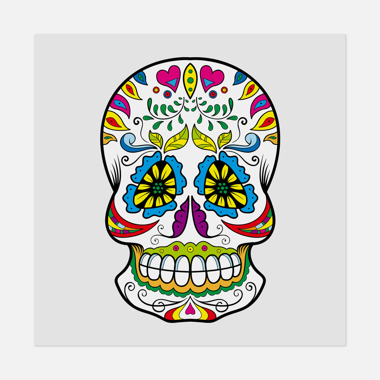 Dia De Los Muertos Skull 35 DTF Transfer