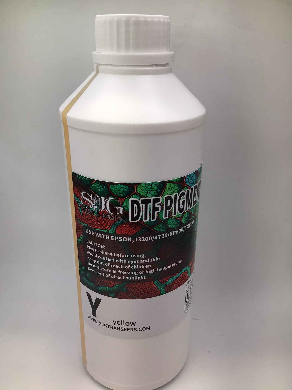 Yellow DTF Ink – 1L Bottle (Bright and Radiant)