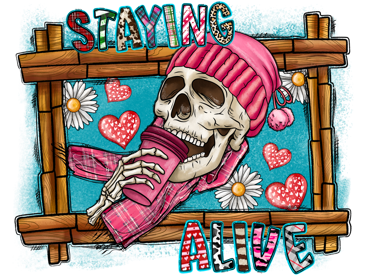 "Staying Alive" DTF TRANSFER