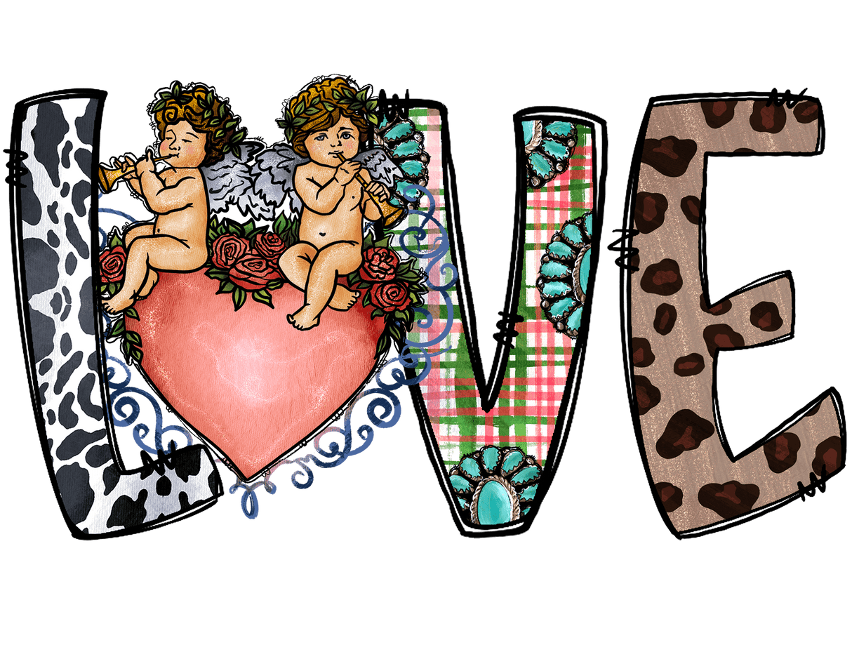 "L O V E" DTF TRANSFER
