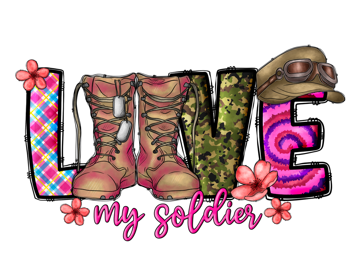 "Love My Soldier" DTF TRANSFER