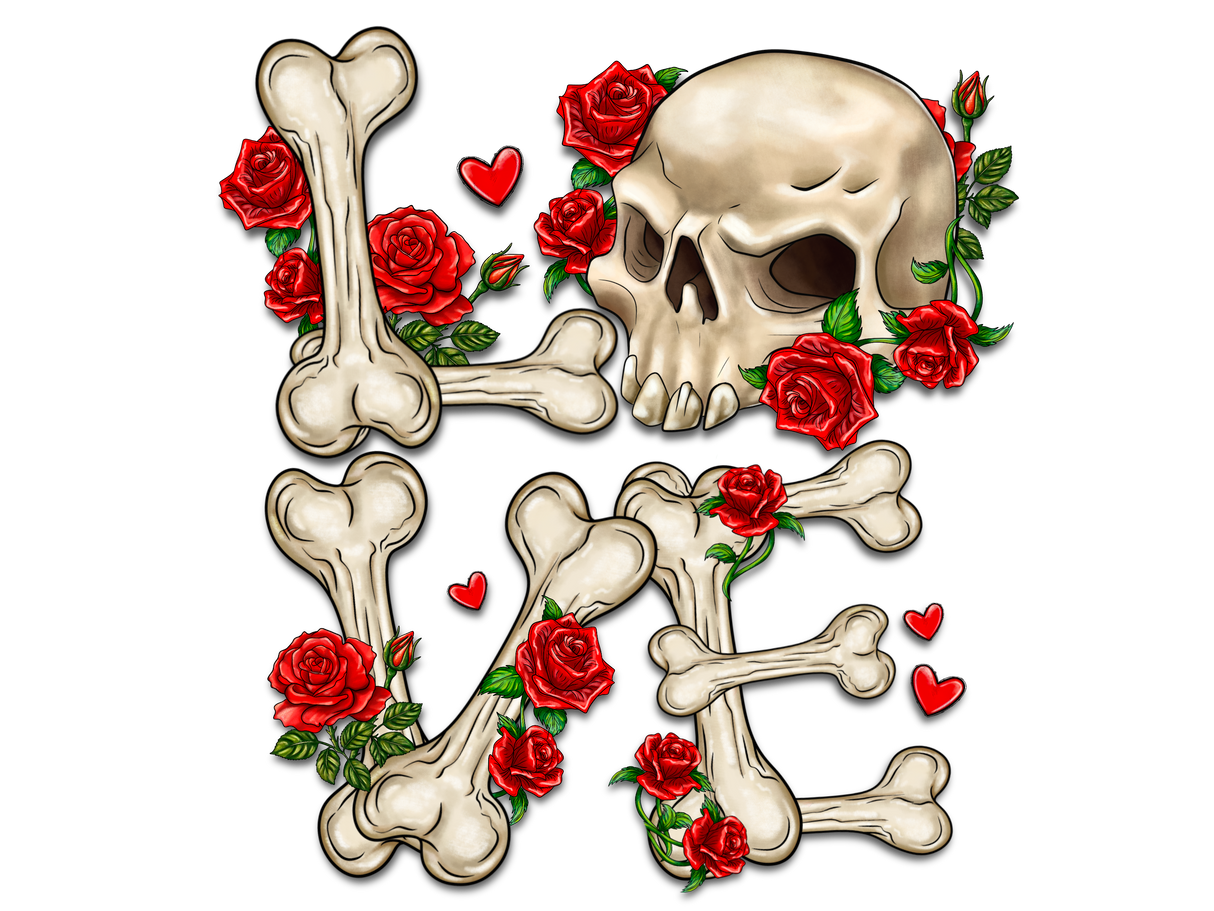 "Love Skeleton Valentine" DTF TRANSFER