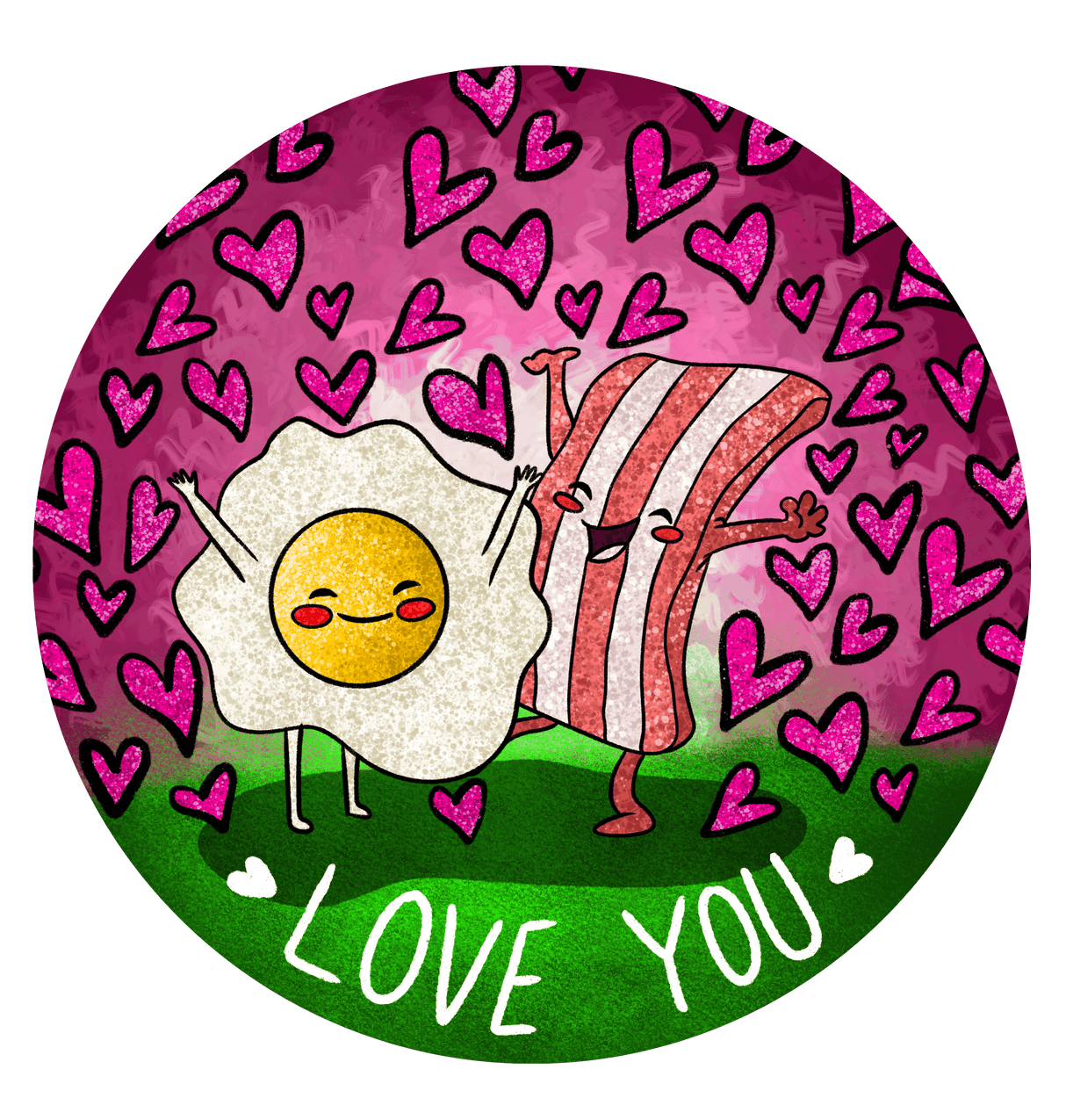 "Love you Bacon & Egg" DTF TRANSFER