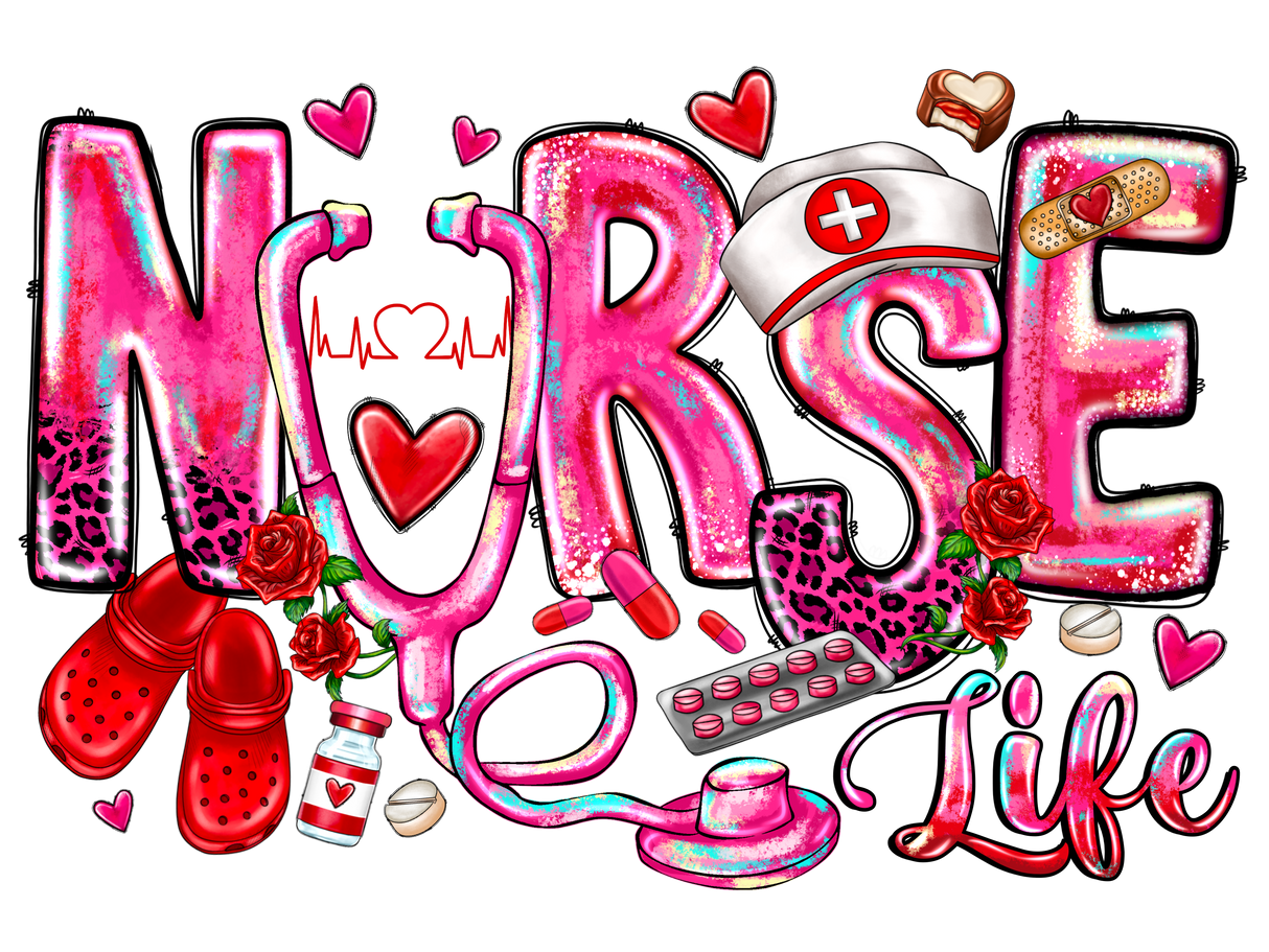 "Nurse Life" DTF TRANSFER