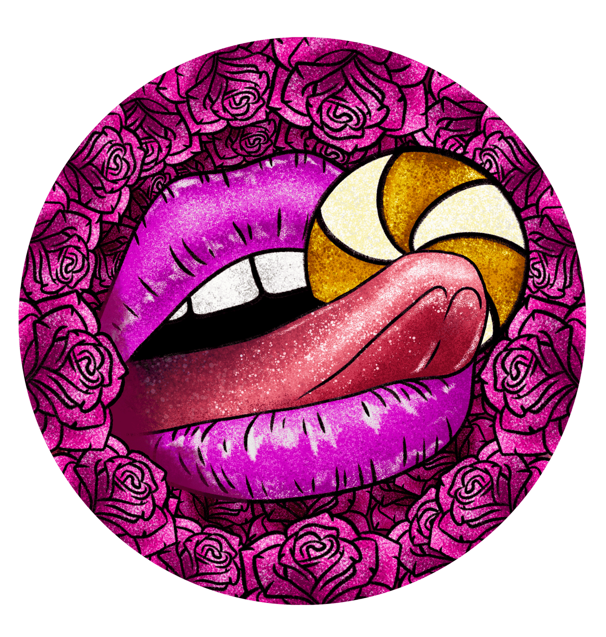 "Purple Lips" DTF TRANSFER