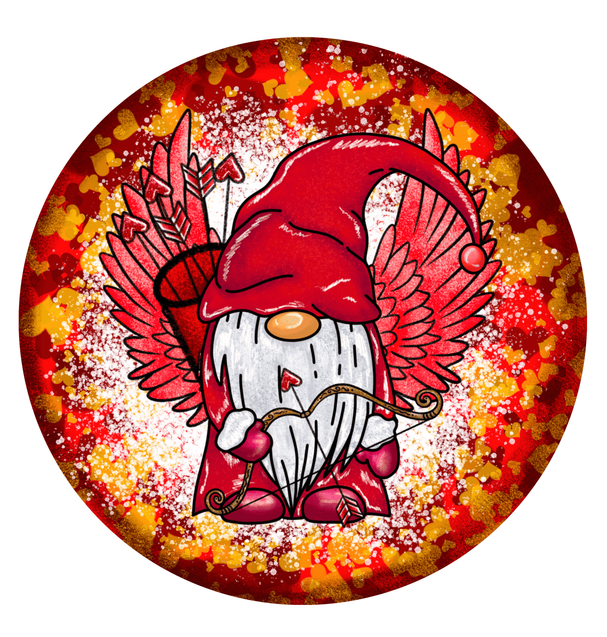 "Red Pink Gnome" DTF TRANSFER