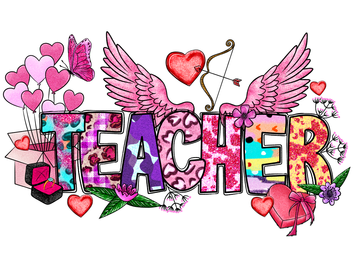 "Teacher Valentine" DTF TRANSFER