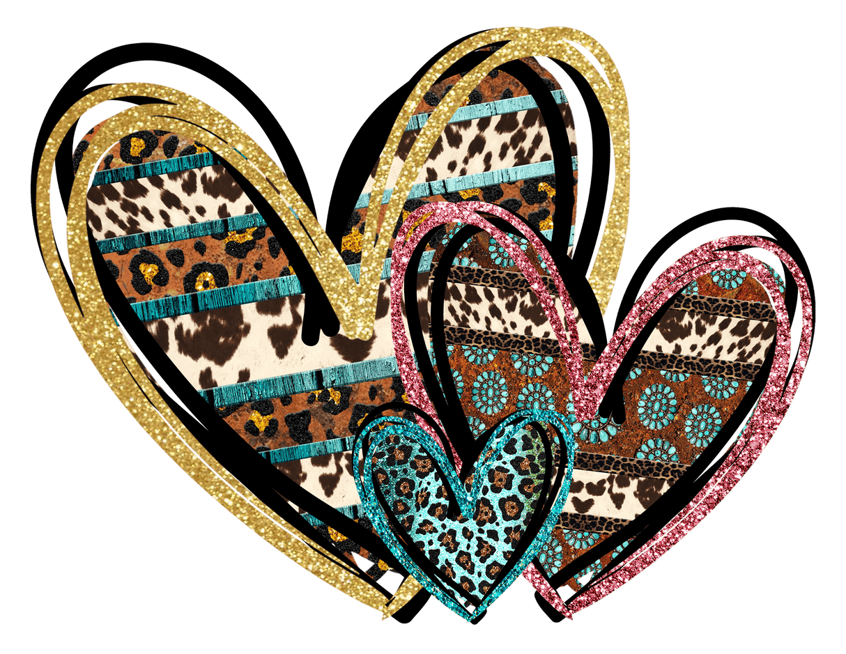 "Three Hearts" DTF TRANSFER