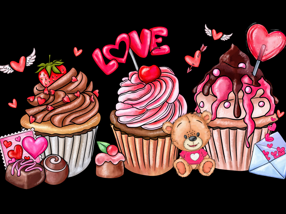 "Valentine Cupcakes" DTF TRANSFER
