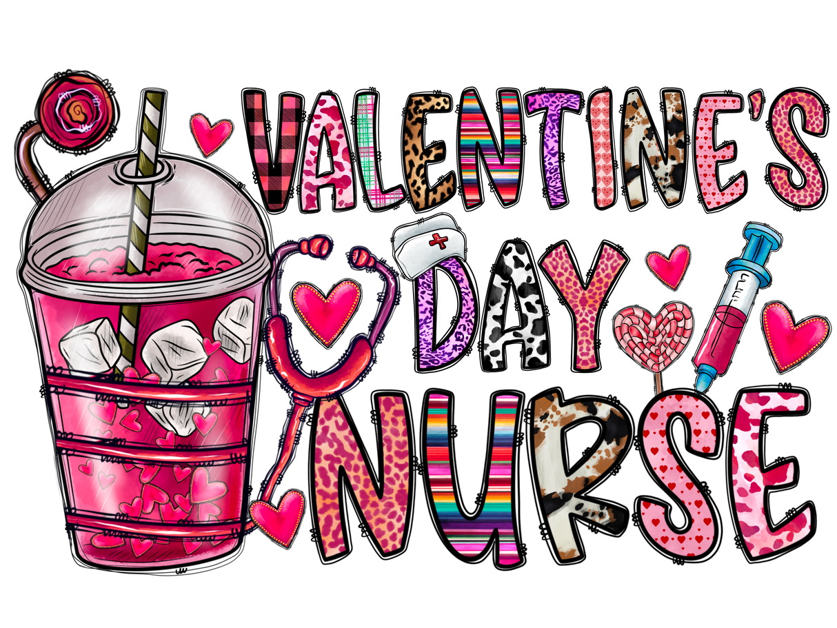 "Valentine's Day Nurse" DTF TRANSFER
