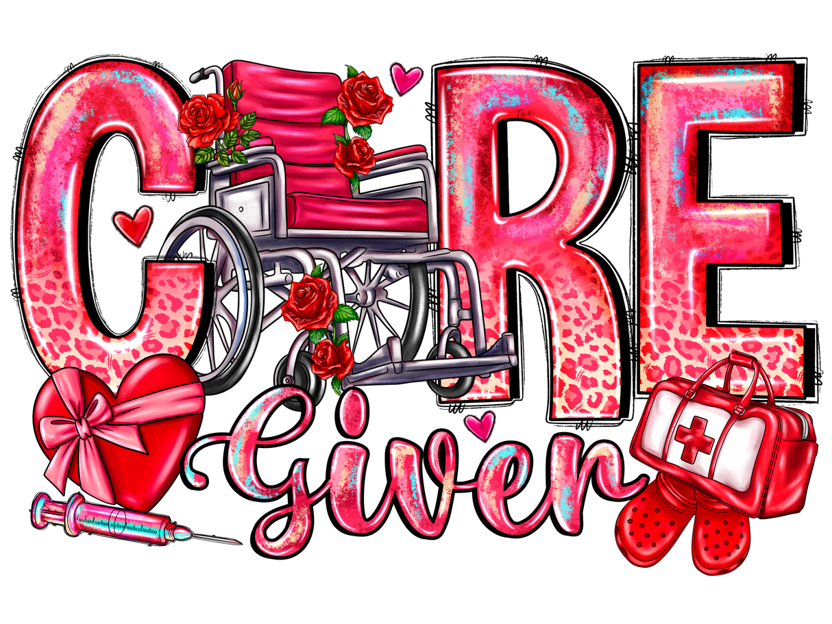 "Valentines Day Care Giver" DTF TRANSFER