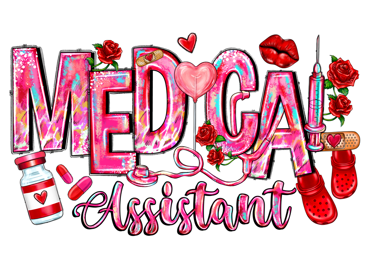 "Valentines Day Medical Assistant" DTF TRANSFER