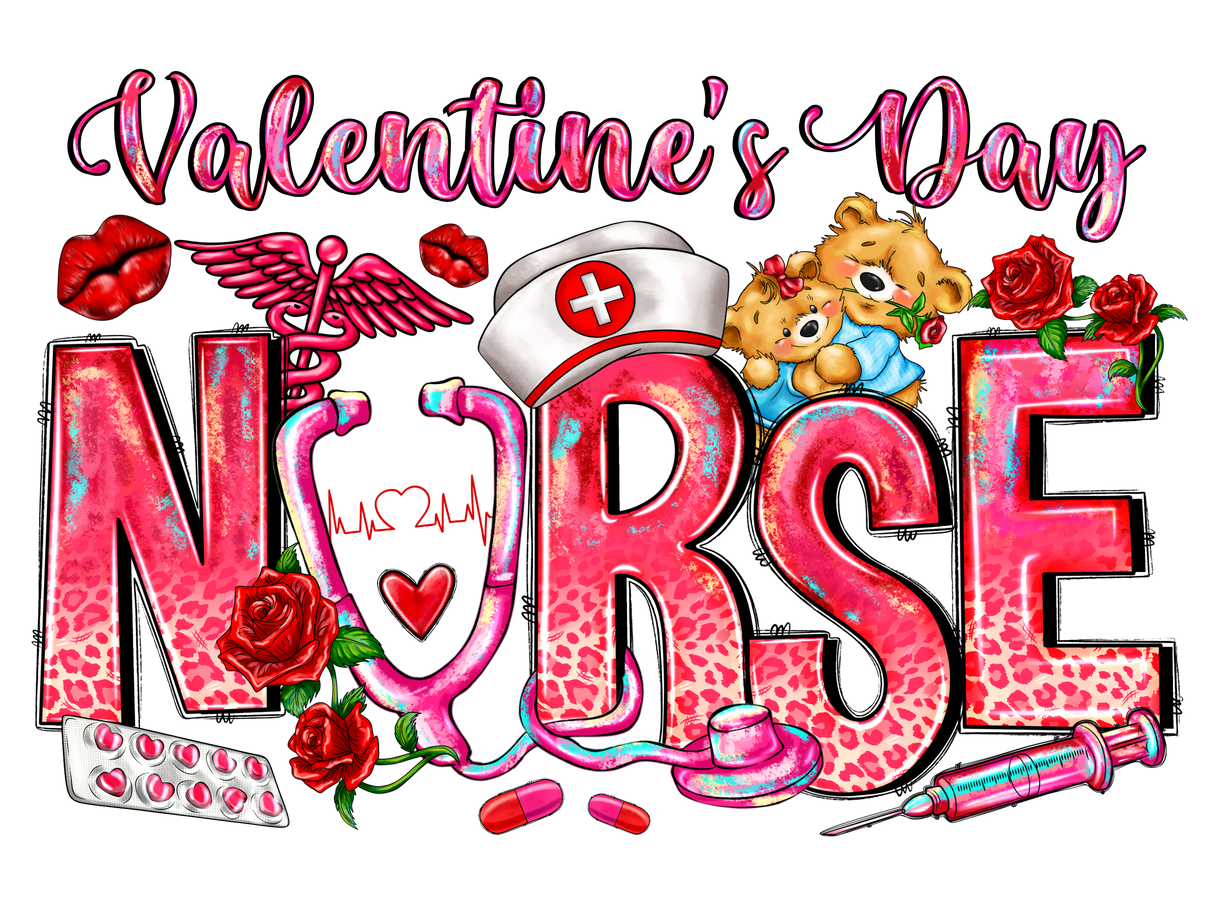 "Valentines Day Nurse" DTF TRANSFER