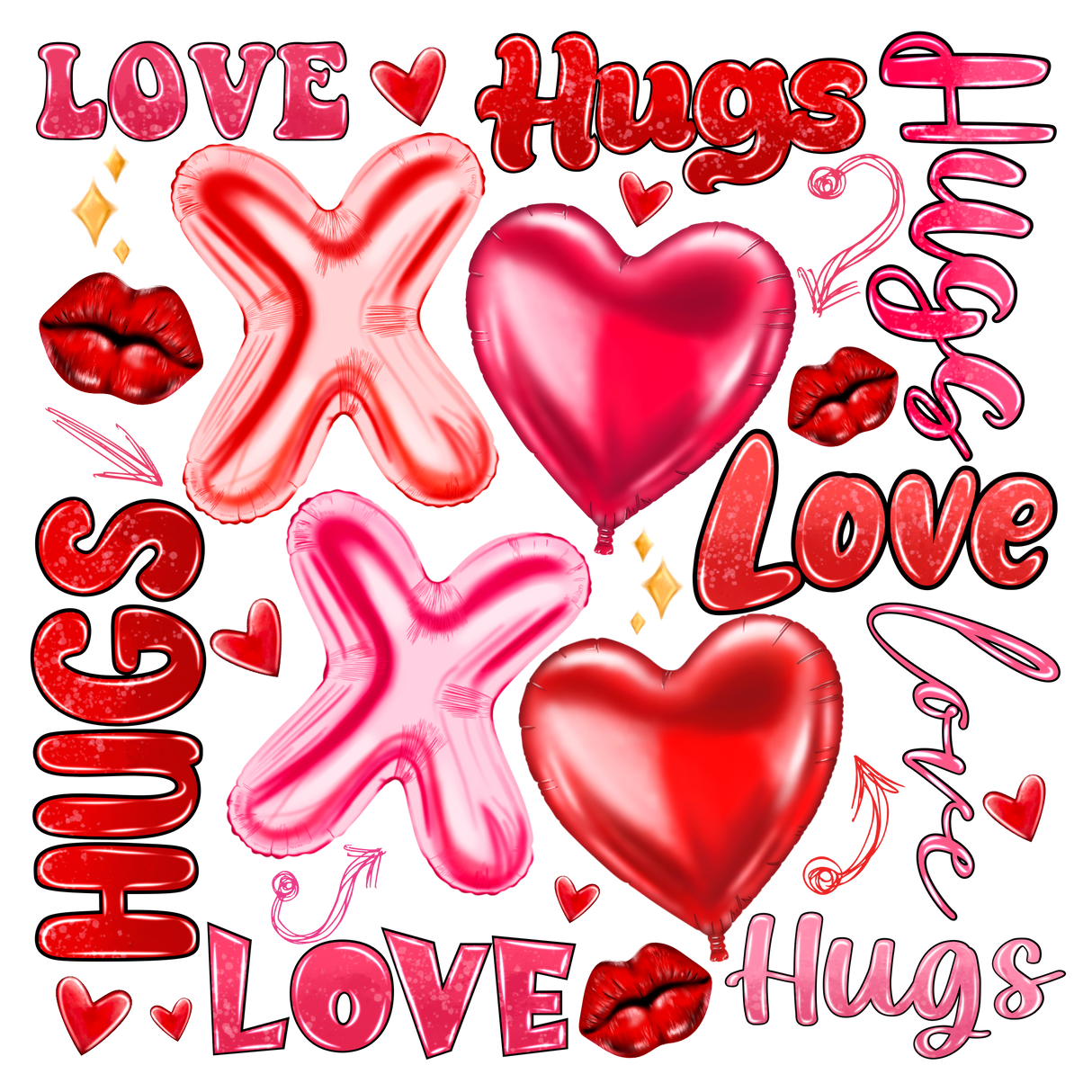 "XOXO Kiss" DTF TRANSFER