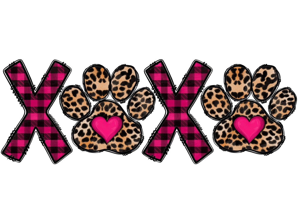 "XOXO Paws" DTF TRANSFER