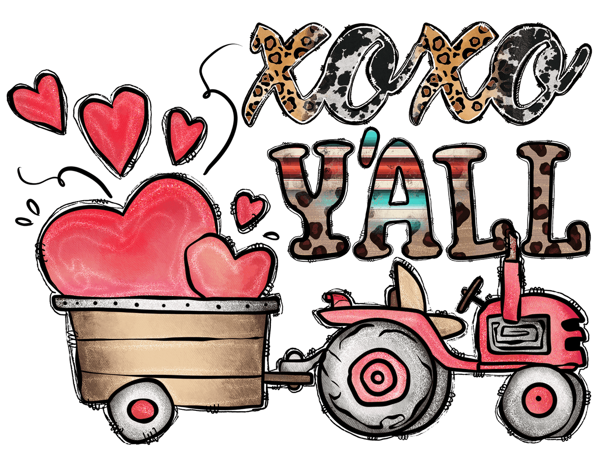 "XOXO Yall" DTF TRANSFER