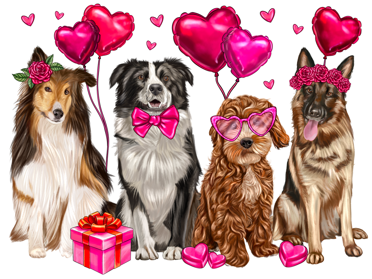 "Valentines Day Dog" DTF TRANSFER