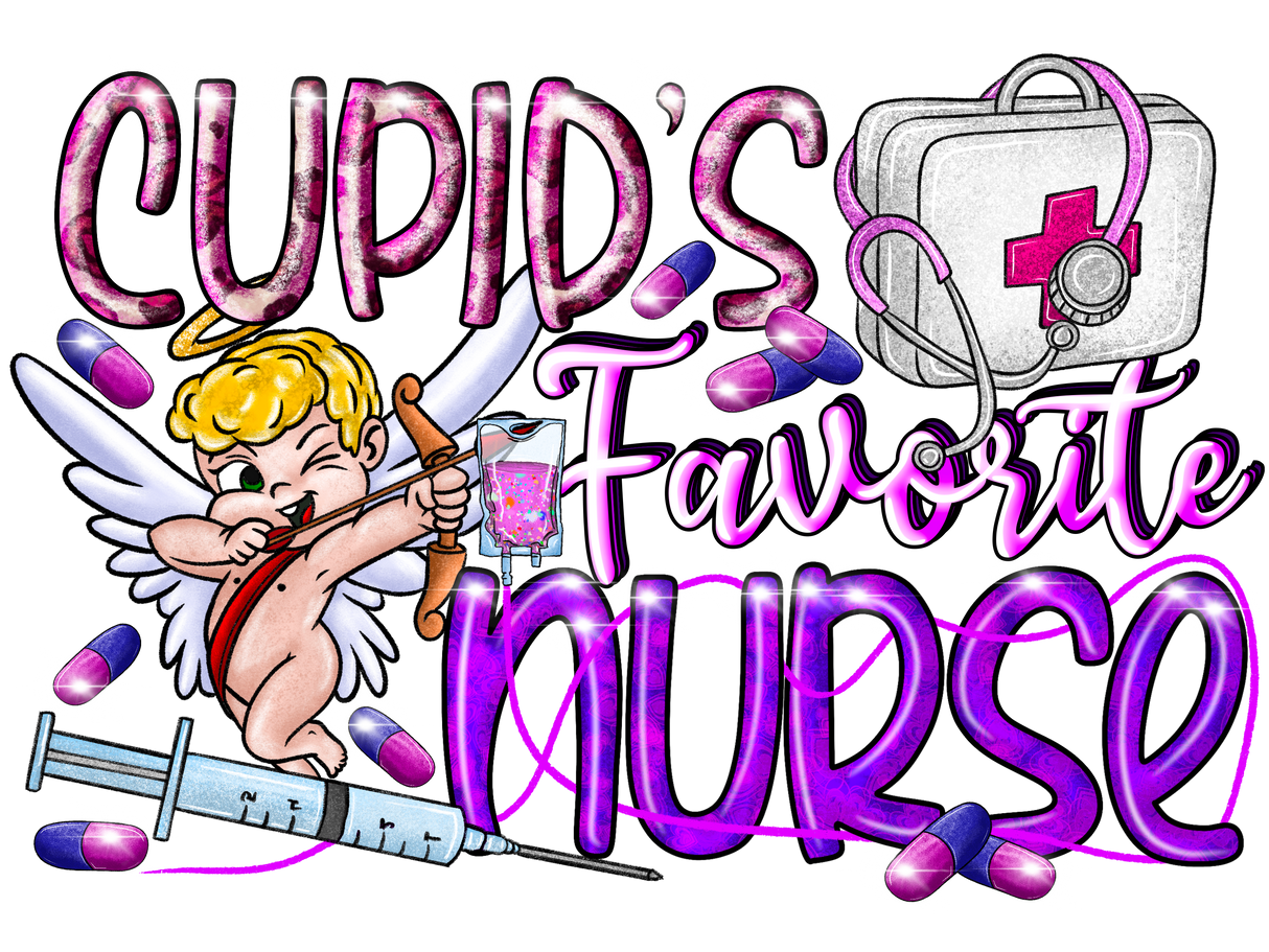 "Cupids Favorite Nurse" DTF TRANSFER