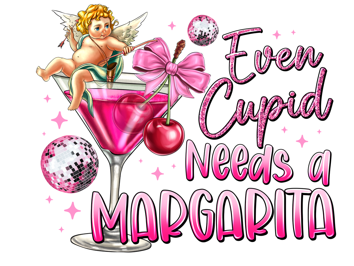 "Even Cupid Needs a Margarita 2" DTF TRANSFER