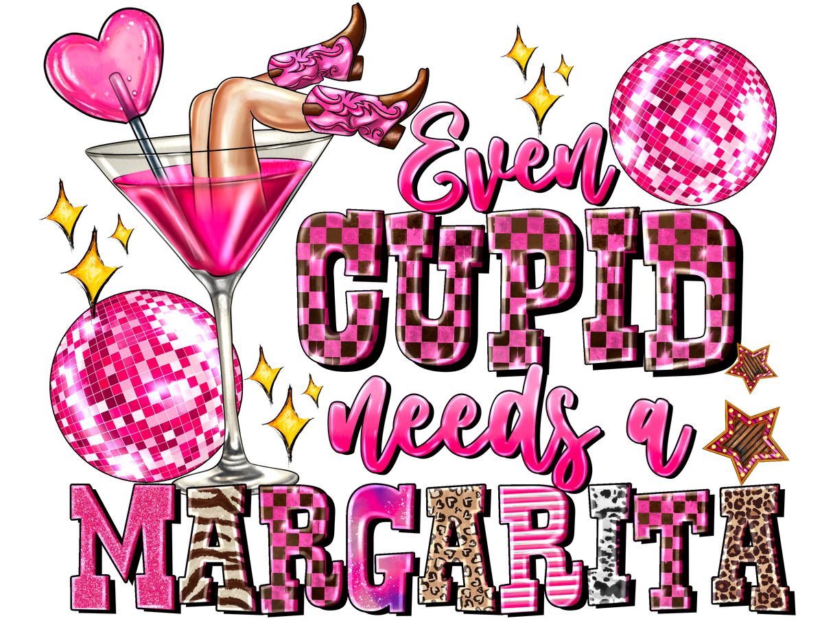 "Even Cupid needs a Margarita" DTF TRANSFER