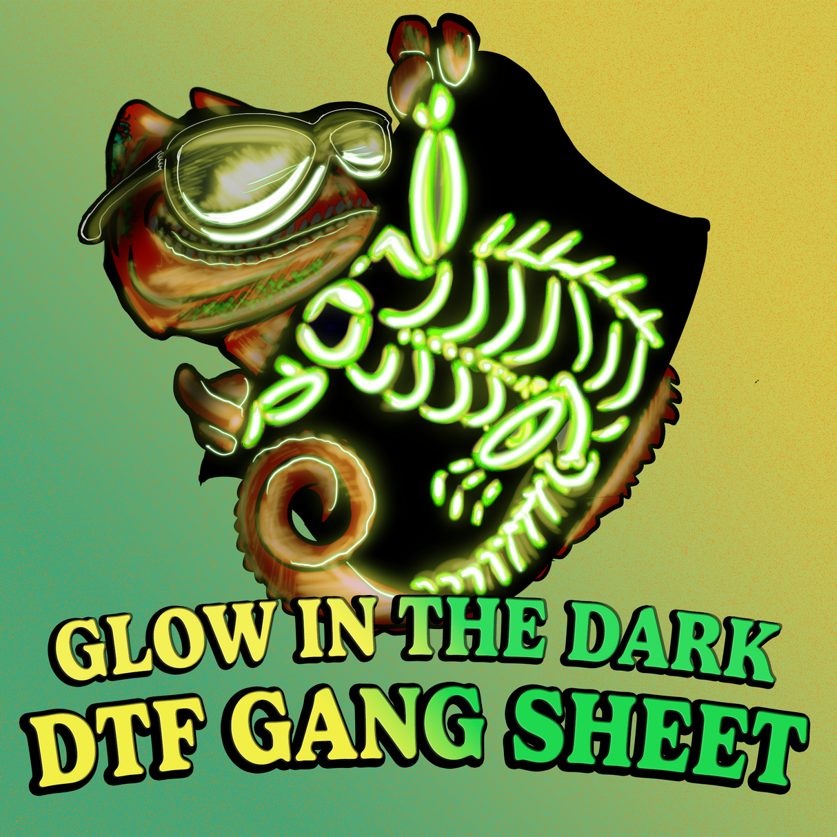 Glow In The Dark Custom Gang Sheet
