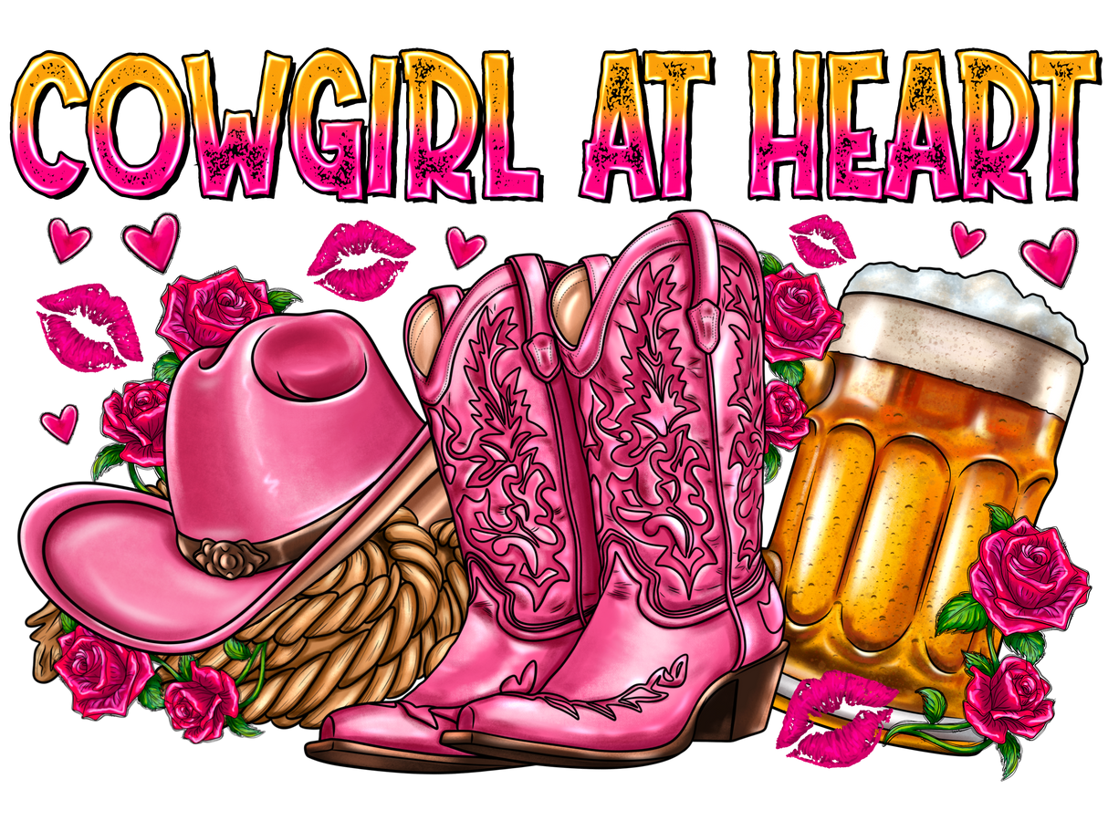 "Cow girl At Heart" DTF TRANSFER