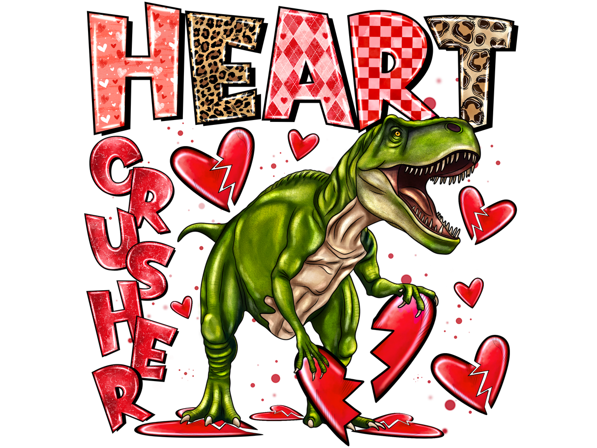 "Dino Heart Crusher" DTF TRANSFER