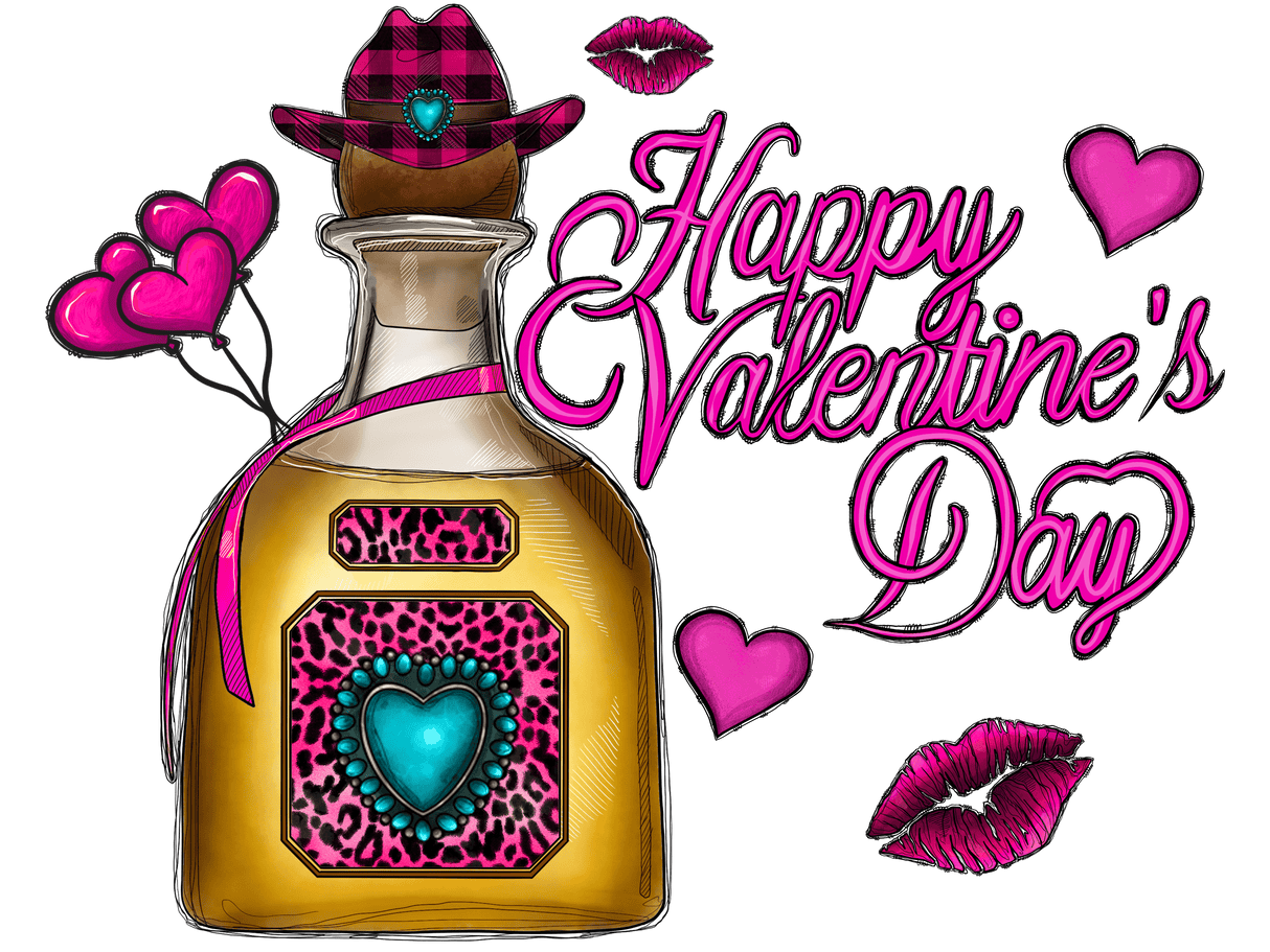 "Pink Happy Velentine's Day" DTF TRANSFER