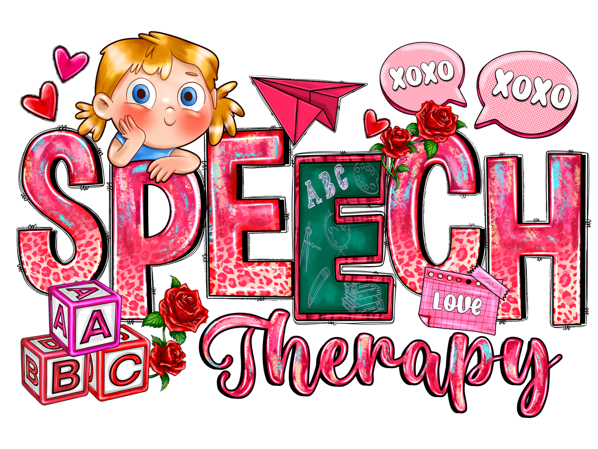 "Valentines Day Speech Therapy" DTF TRANSFER