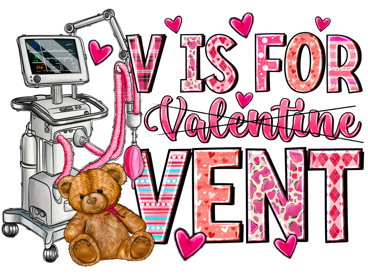 "V is For Valentine Vent" DTF TRANSFER