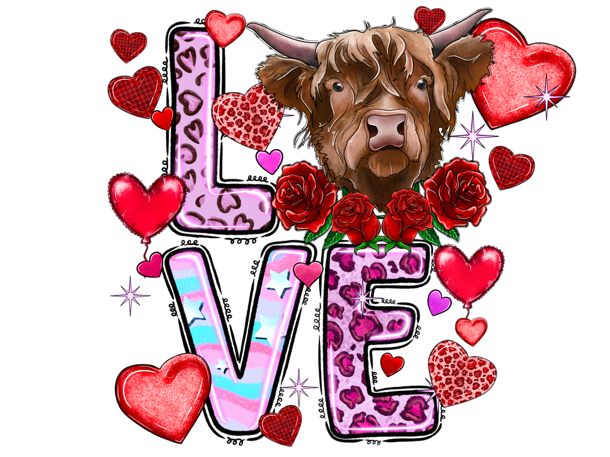 "Love Cow" DTF TRANSFER